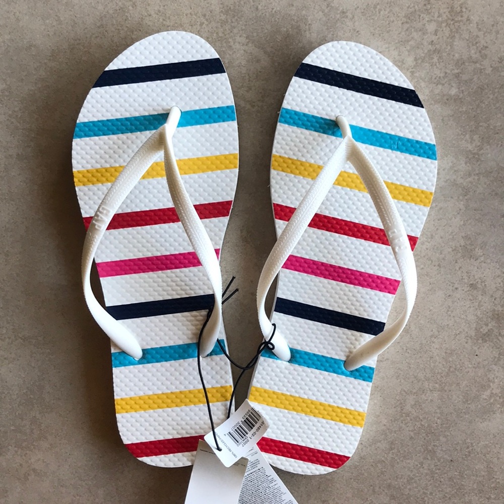 Cute Striped Flip Flops